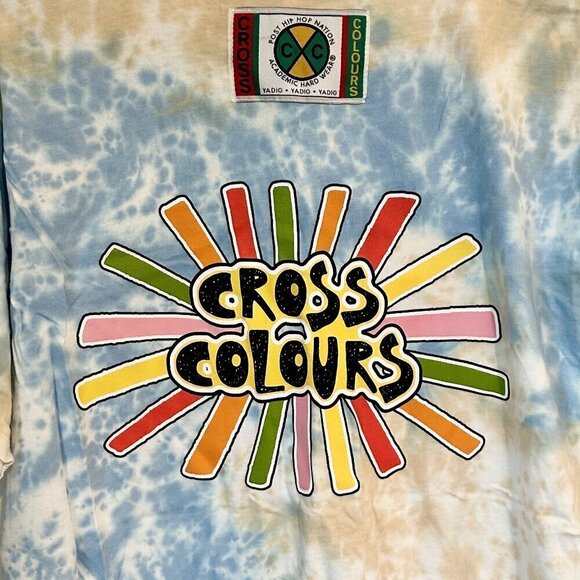 NWT Cross Colours Tie Dye Crewneck T-Shirt - Size: Medium - Picture 5 of 6